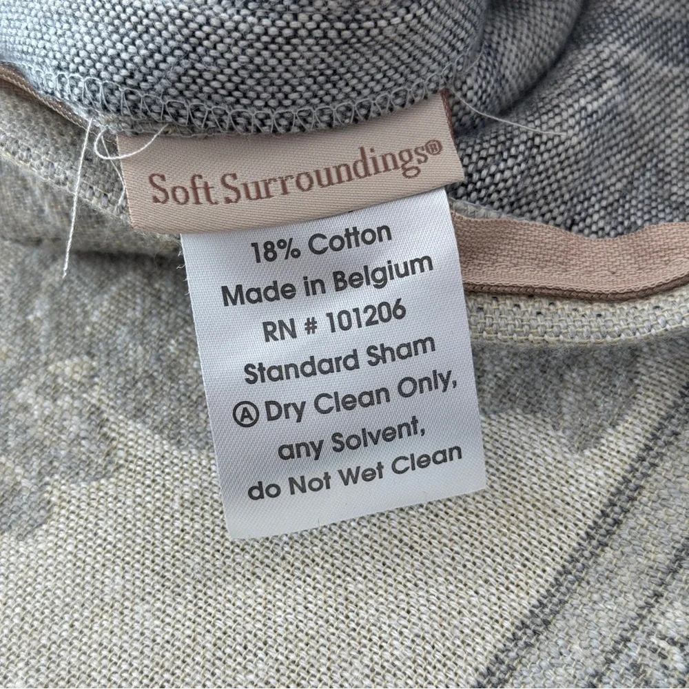 Soft Surroundings Wool Blend Tapestry Decorative Standard Pillow Sham